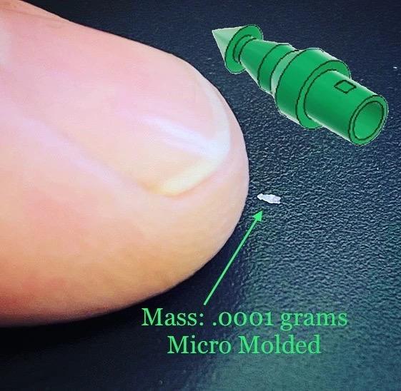 Micro MIM Cobalt Chrome Ortho Anchor on fingertip